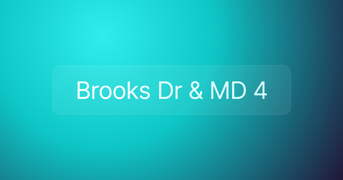 Brooks Dr & MD 4