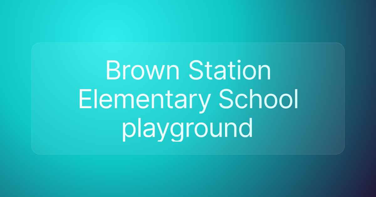 Brown Station Elementary School playground