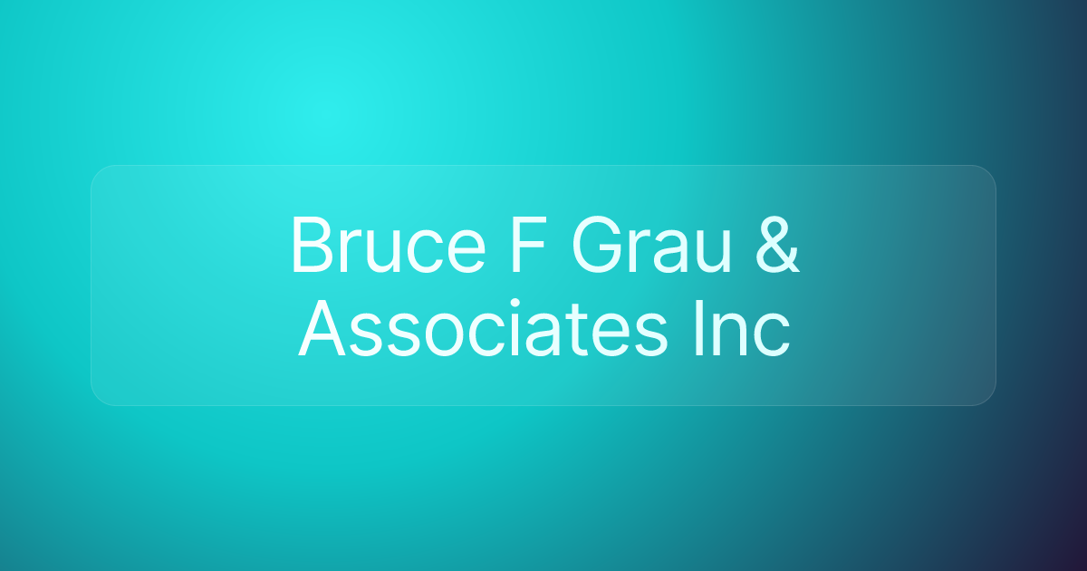Bruce F Grau & Associates Inc