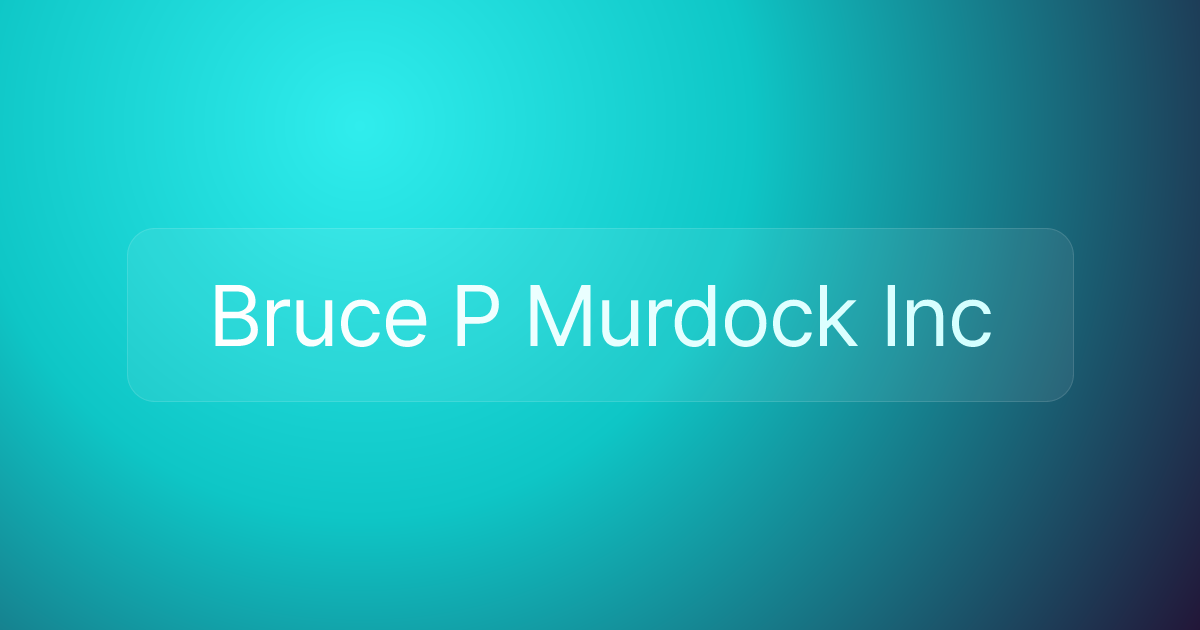 Bruce P Murdock Inc