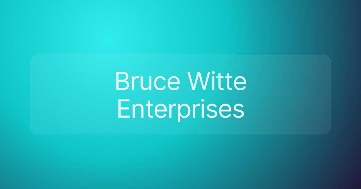 Bruce Witte Enterprises