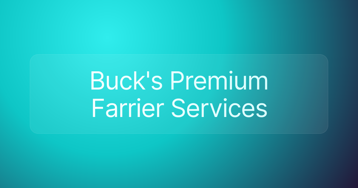 Buck's Premium Farrier Services