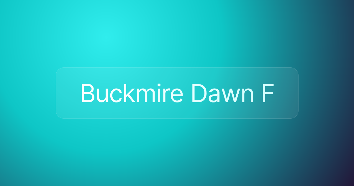 Buckmire Dawn F