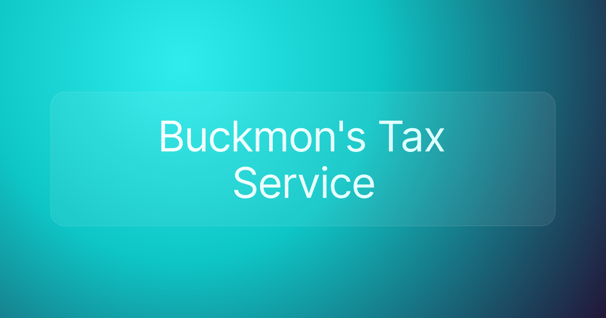 Buckmon's Tax Service