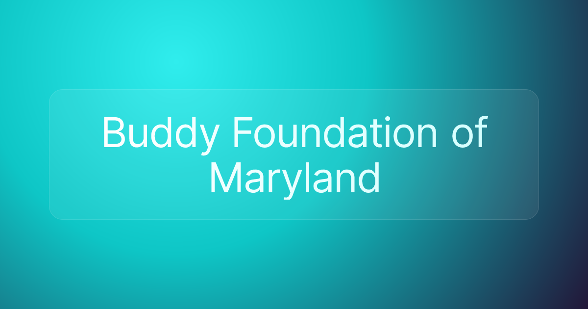 Buddy Foundation of Maryland