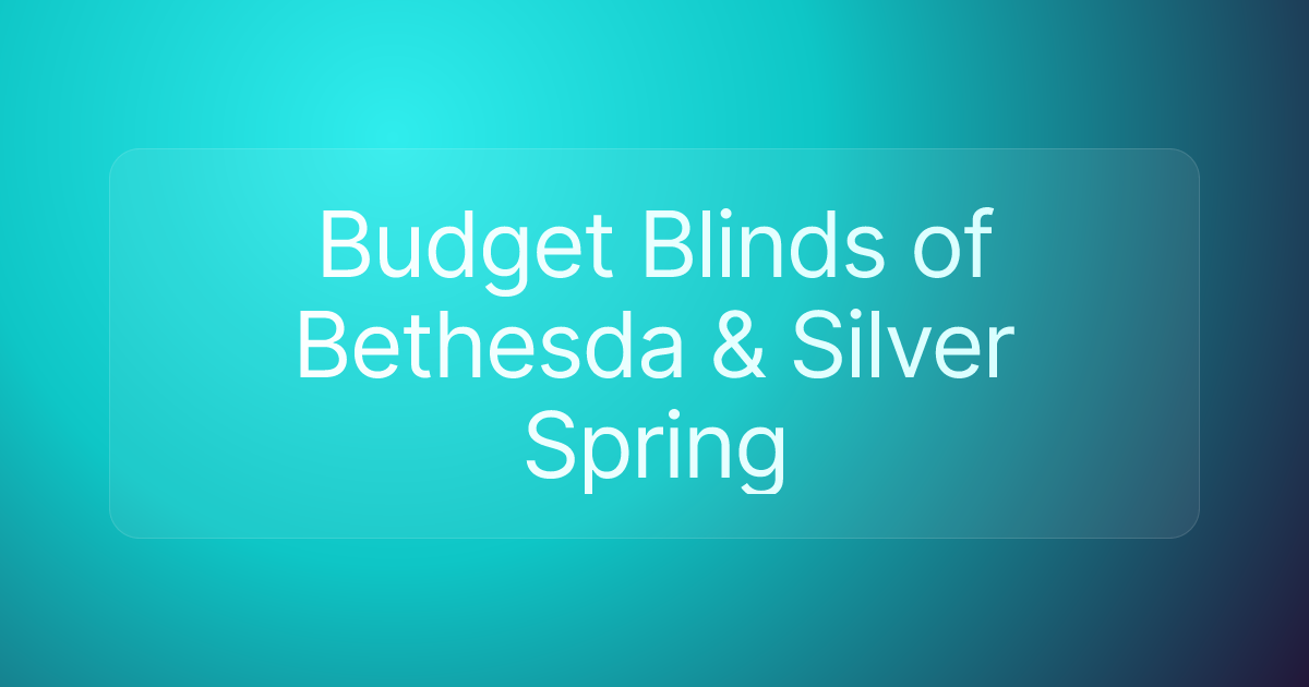Budget Blinds of Bethesda & Silver Spring