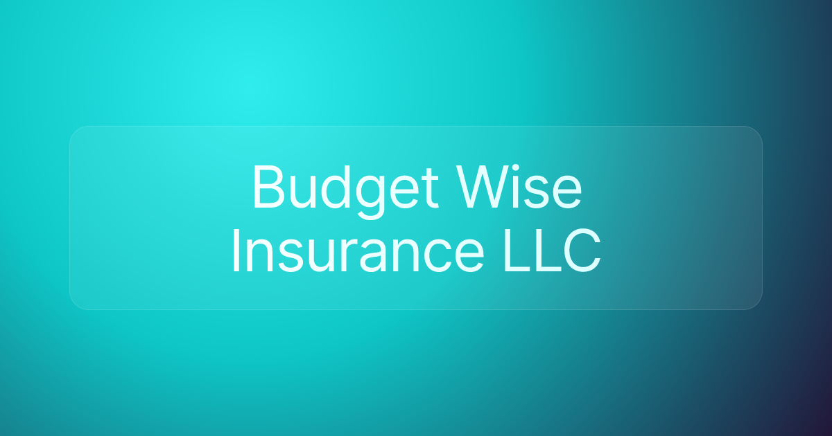 Budget Wise Insurance LLC