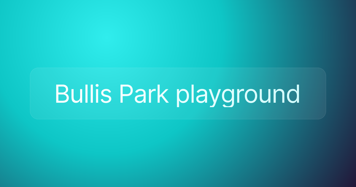 Bullis Park playground