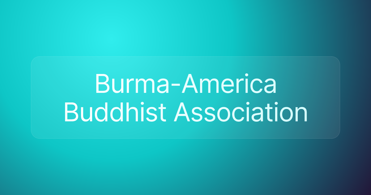 Burma-America Buddhist Association