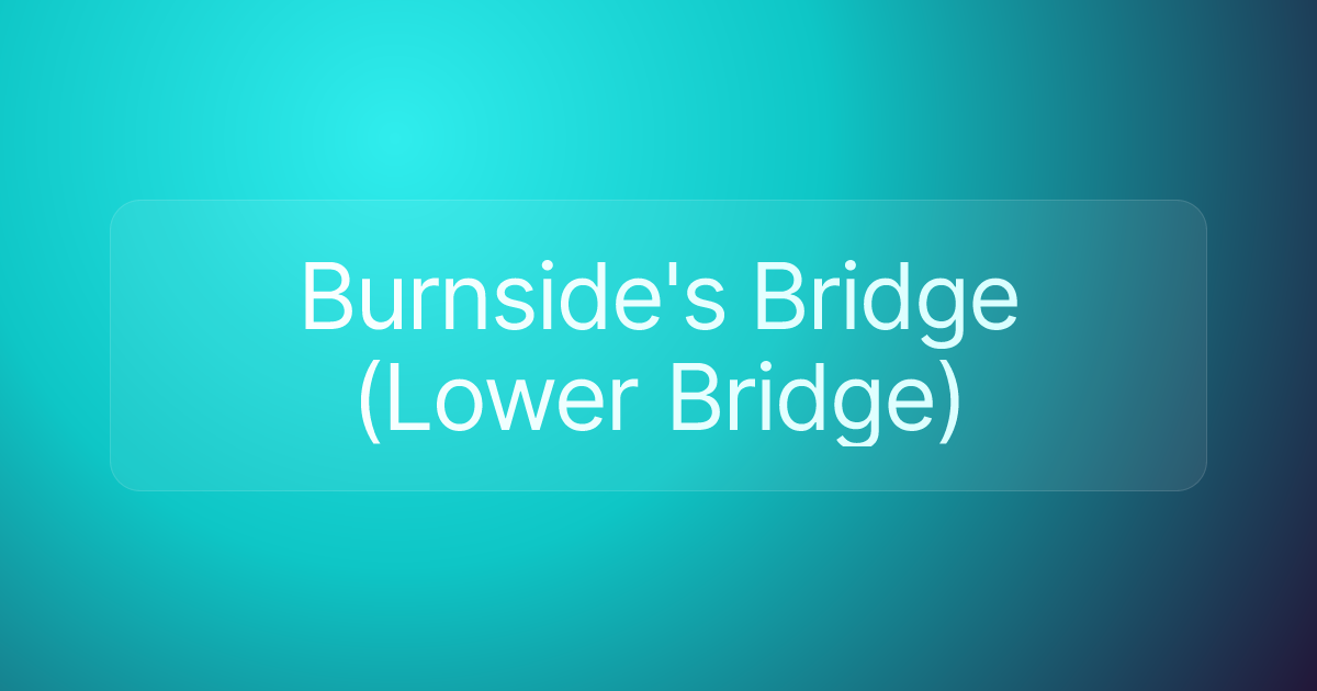 Burnside's Bridge (Lower Bridge)