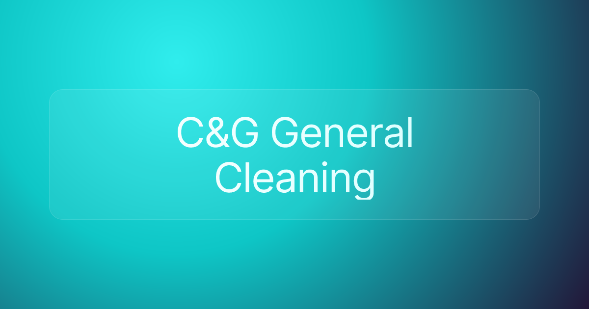 C&G General Cleaning