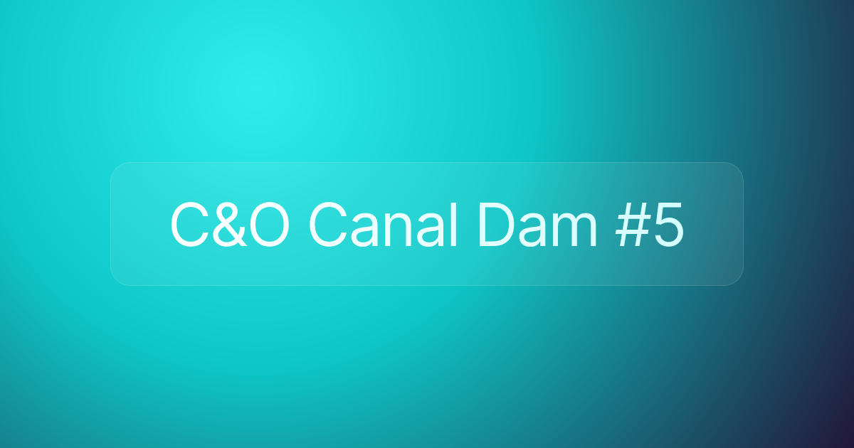 C&O Canal Dam #5