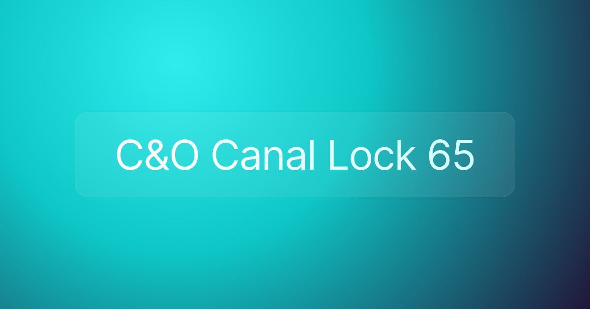 C&O Canal Lock 65