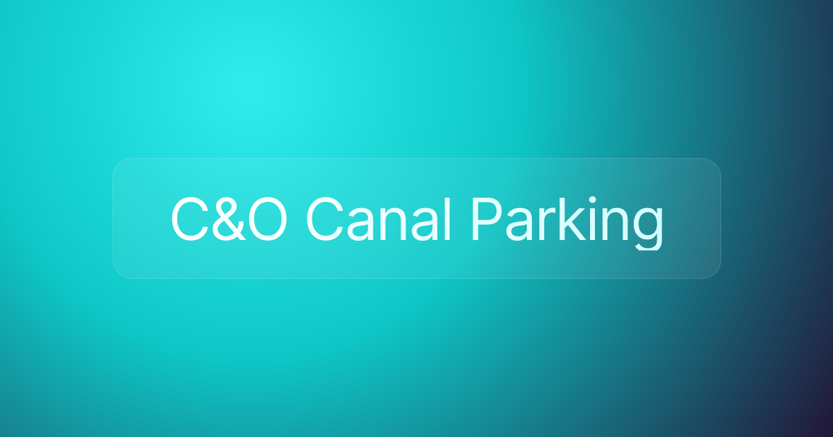 C&O Canal Parking