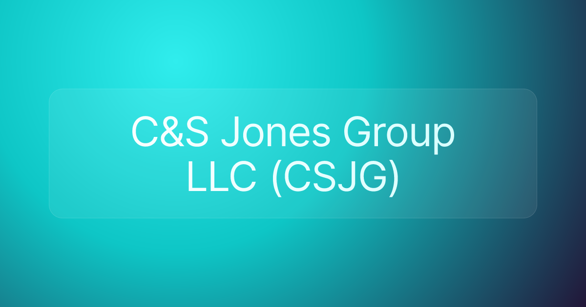 C&S Jones Group LLC (CSJG)