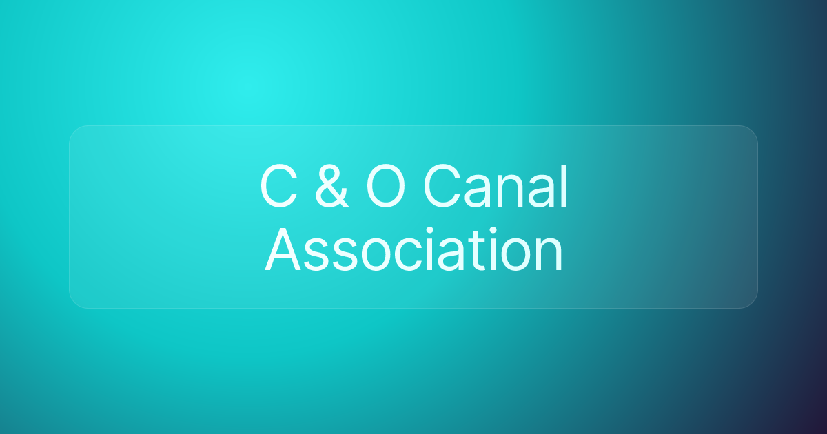 C & O Canal Association