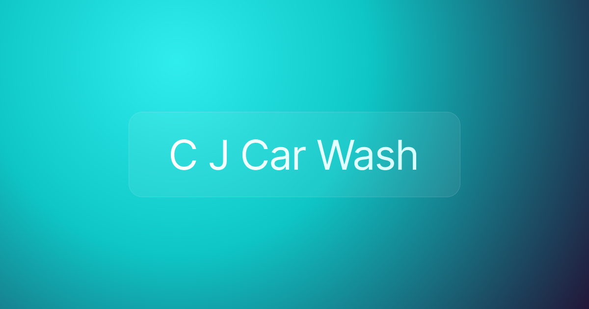 C J Car Wash