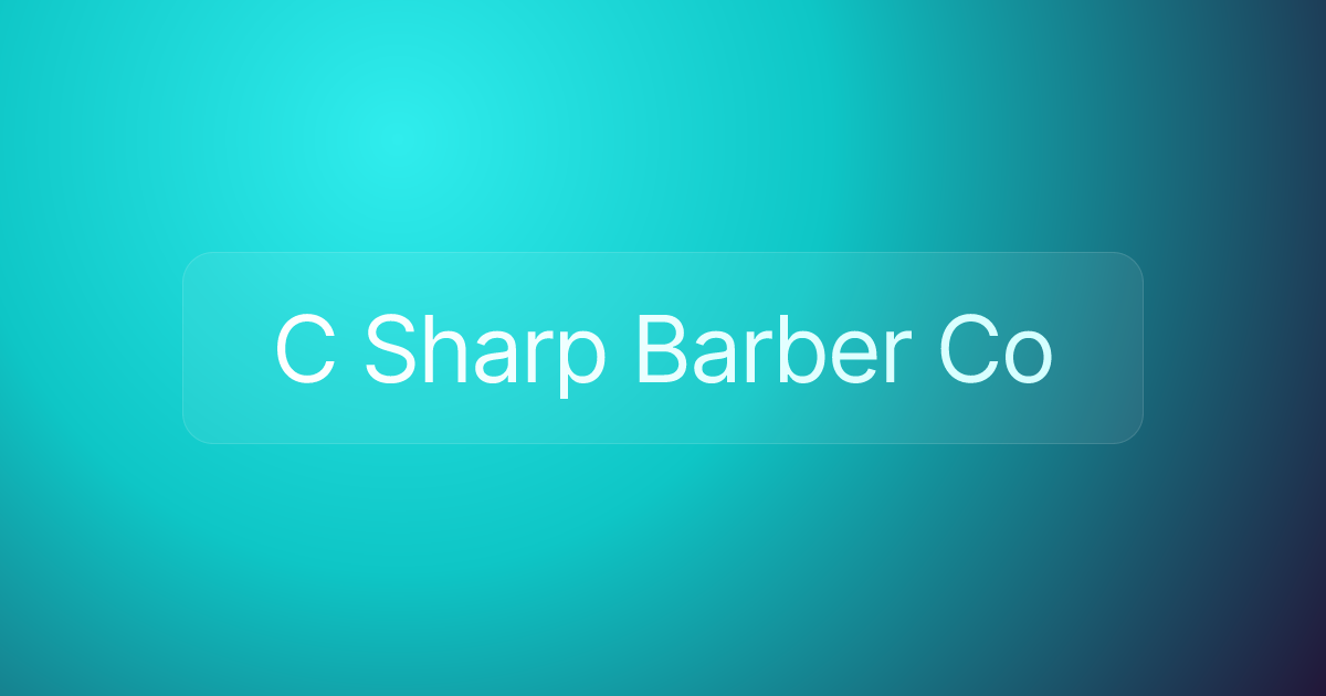 C Sharp Barber Co