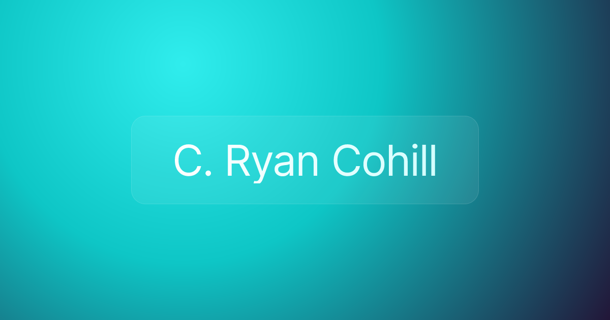 C. Ryan Cohill