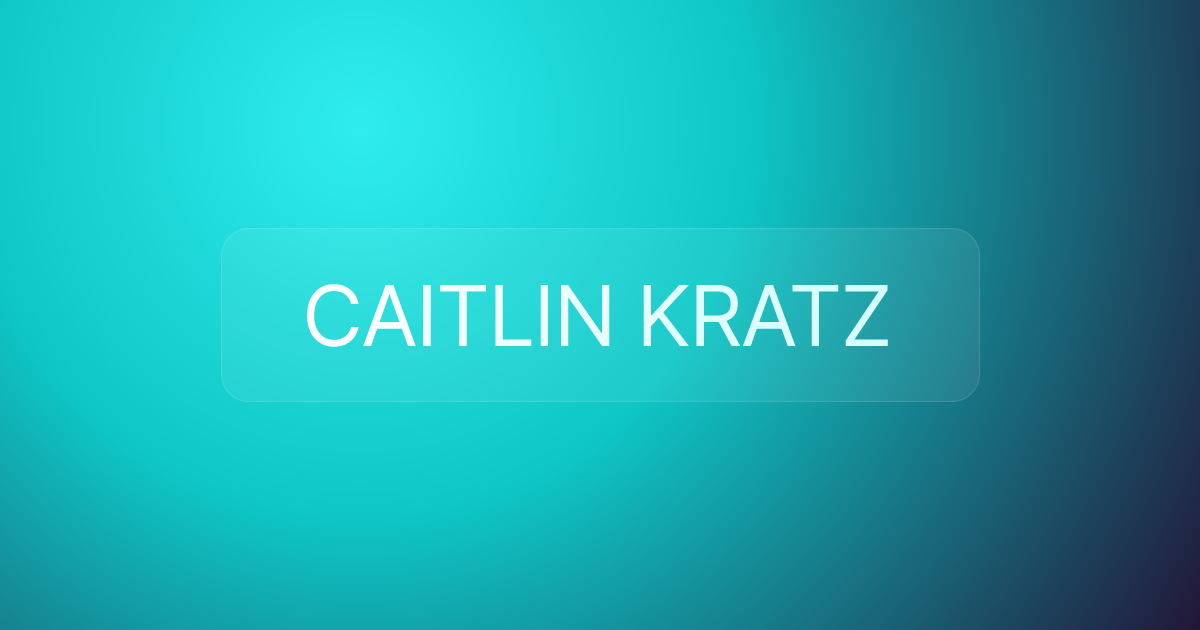 CAITLIN KRATZ