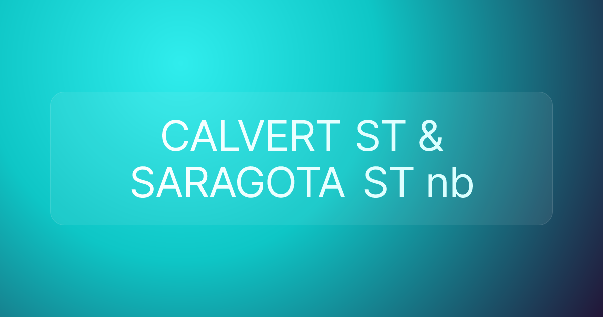 CALVERT ST & SARAGOTA ST nb