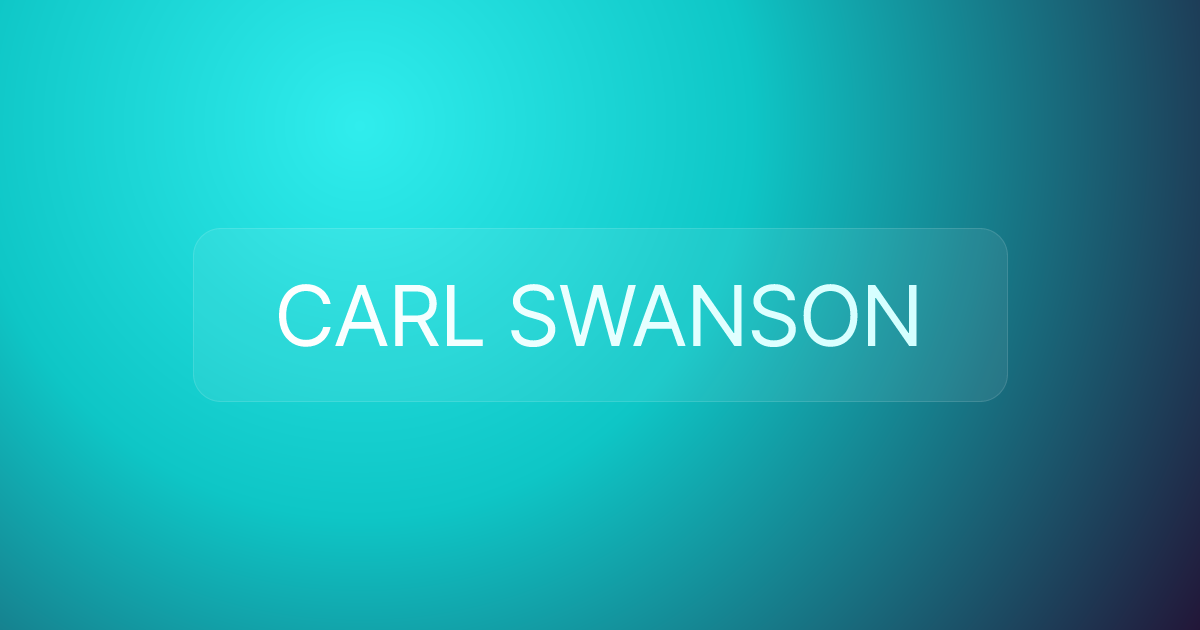 CARL SWANSON