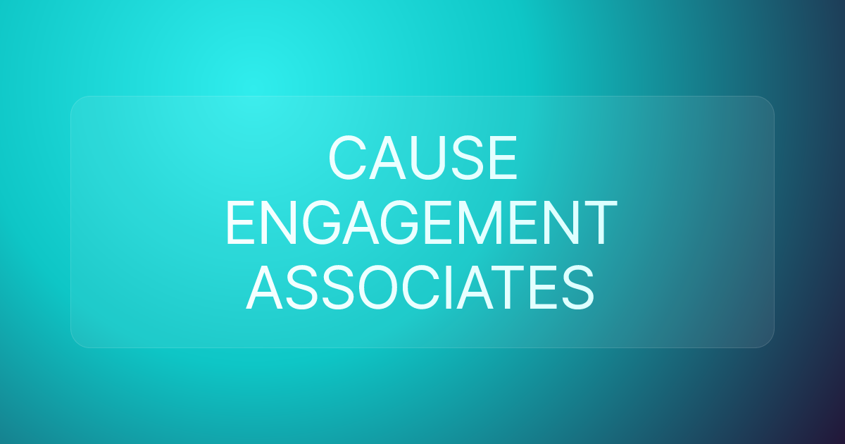 CAUSE ENGAGEMENT ASSOCIATES