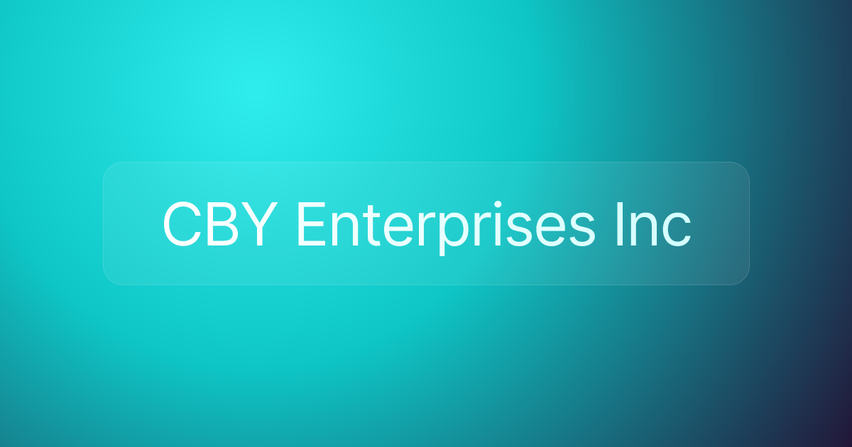 CBY Enterprises Inc