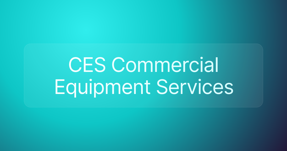 CES Commercial Equipment Services