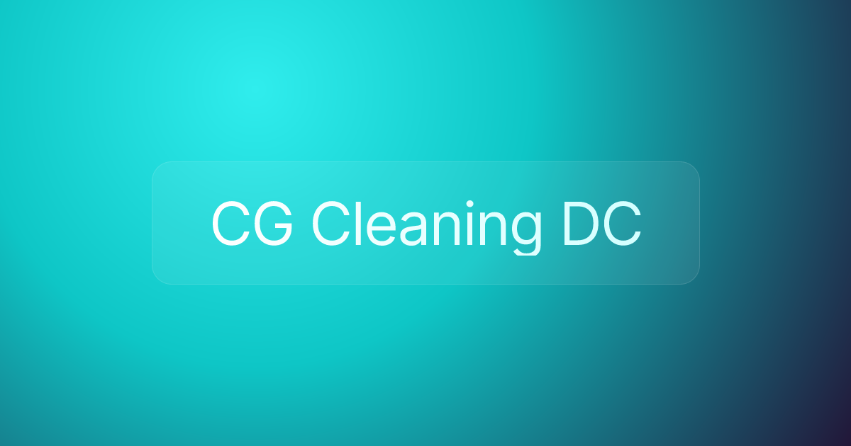 CG Cleaning DC