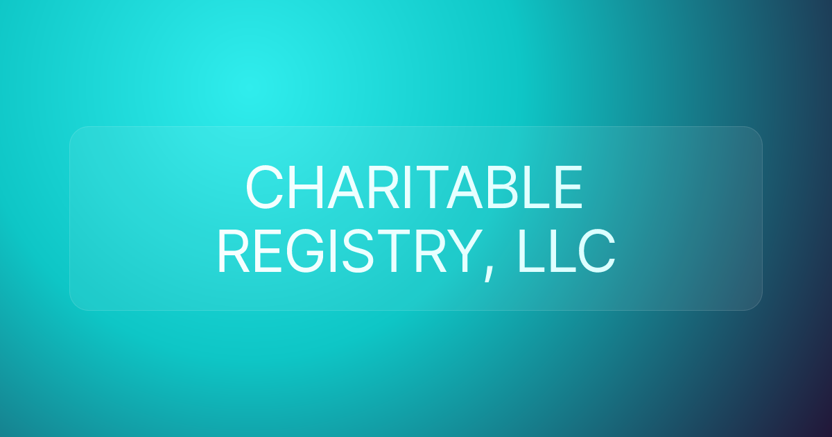 CHARITABLE REGISTRY, LLC