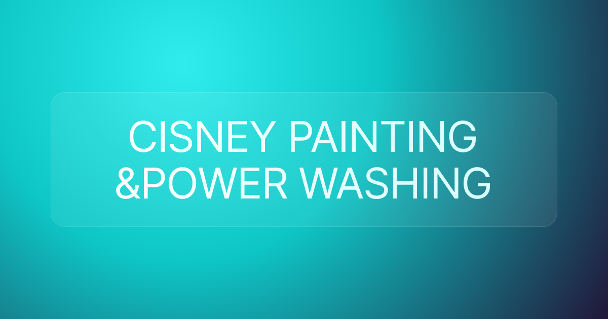 CISNEY PAINTING &POWER WASHING