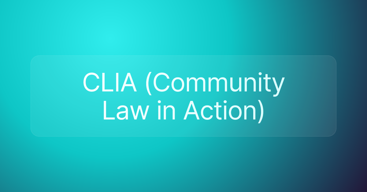 CLIA (Community Law in Action)