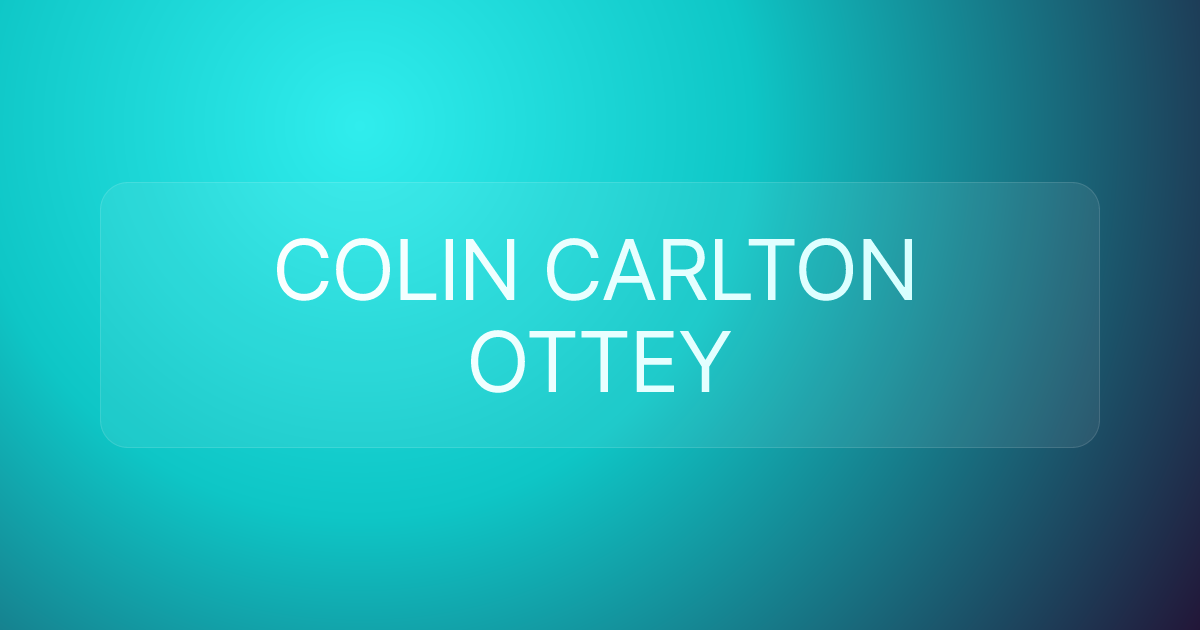 COLIN CARLTON OTTEY