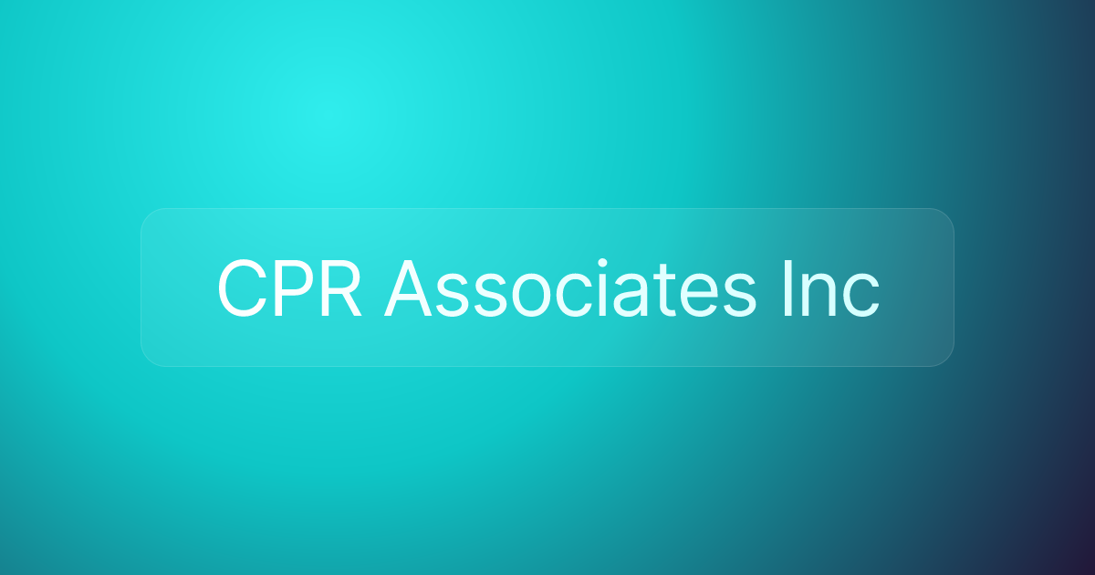 CPR Associates Inc