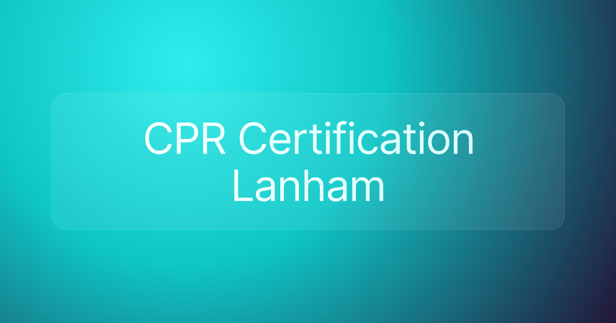 CPR Certification Lanham