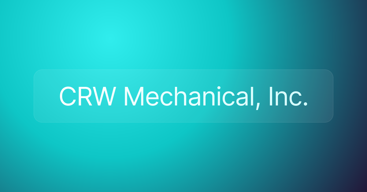 CRW Mechanical, Inc.