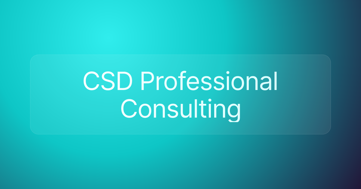 CSD Professional Consulting