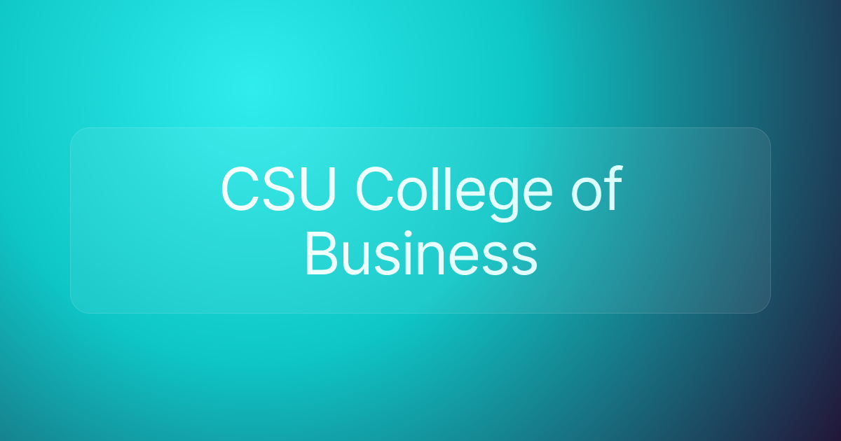 CSU College of Business