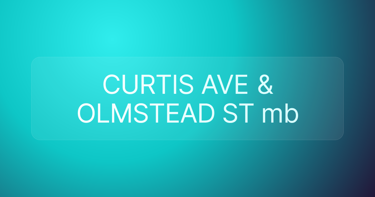 CURTIS AVE & OLMSTEAD ST mb
