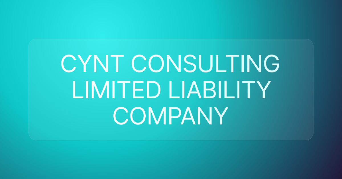 CYNT CONSULTING LIMITED LIABILITY COMPANY