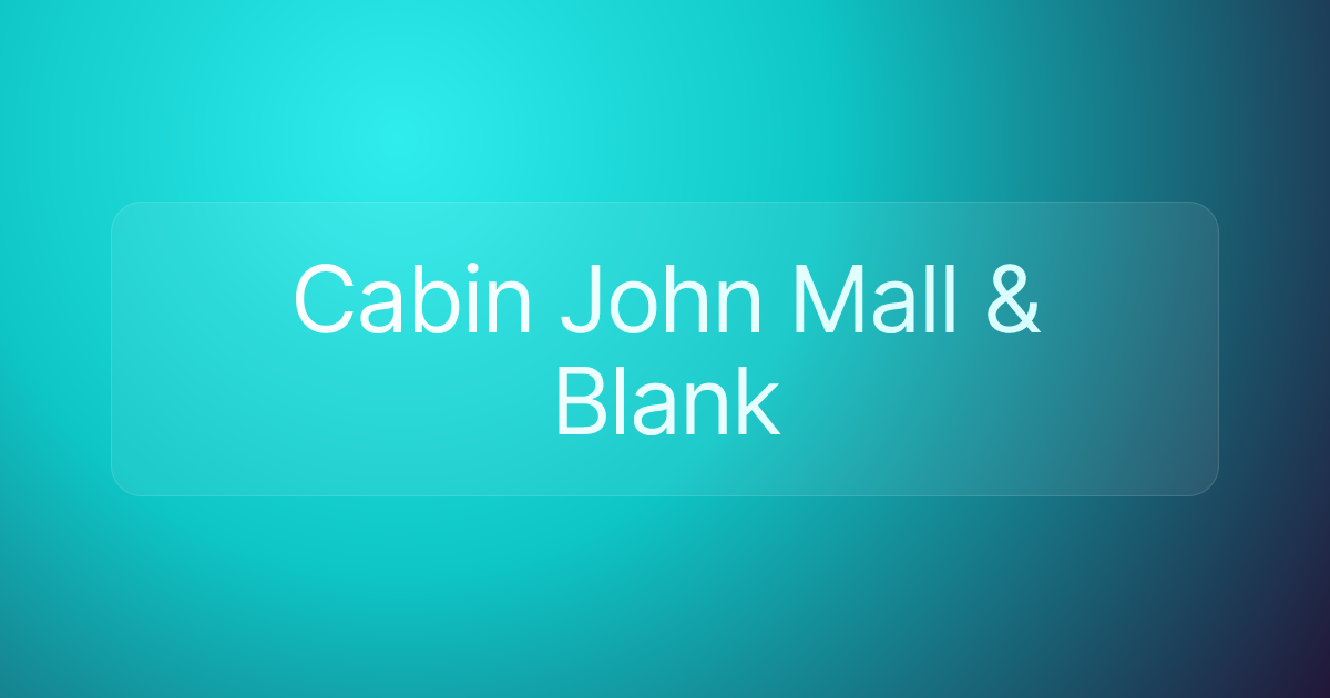 Cabin John Mall & Blank
