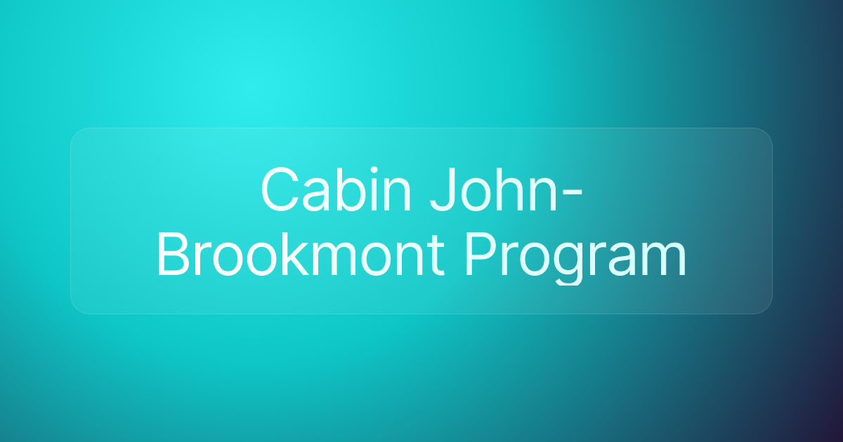 Cabin John-Brookmont Program