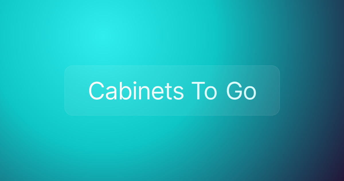 Cabinets To Go