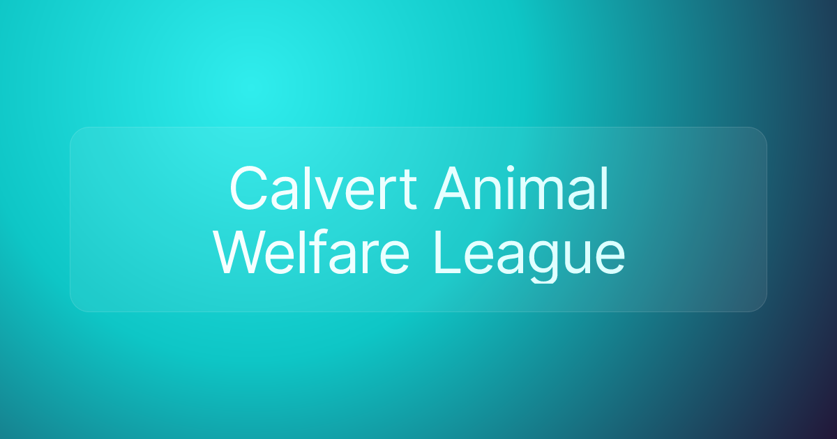 Calvert Animal Welfare League