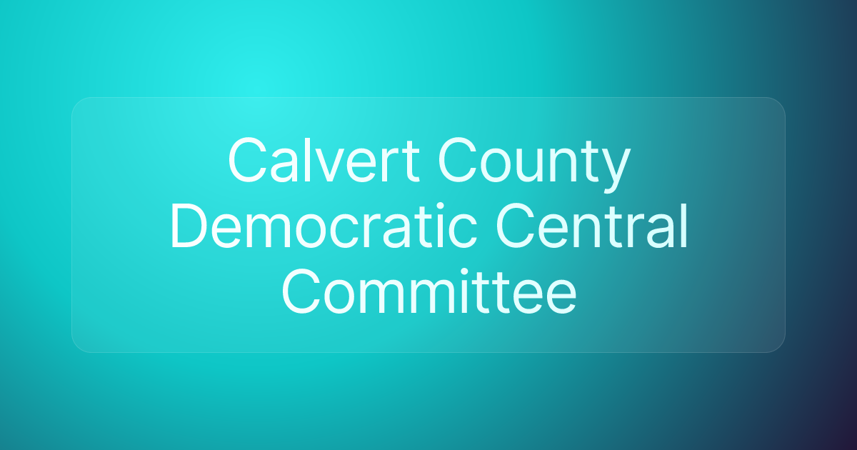 Calvert County Democratic Central Committee