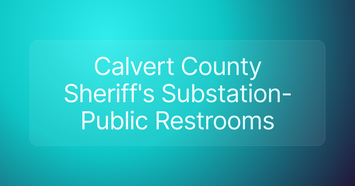 Calvert County Sheriff's Substation-Public Restrooms