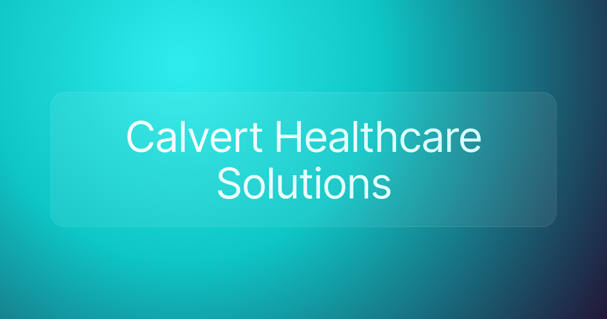 Calvert Healthcare Solutions