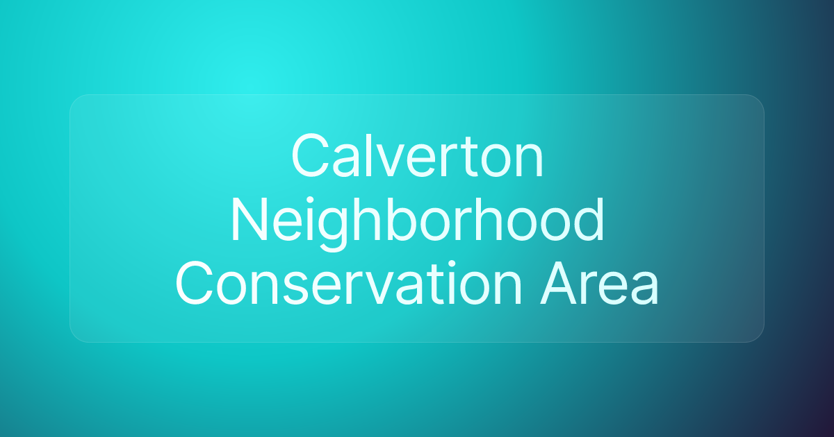 Calverton Neighborhood Conservation Area