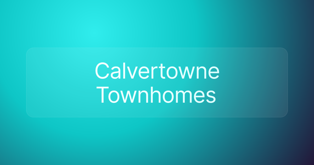Calvertowne Townhomes